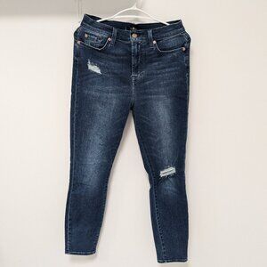 7 For All Mankind High Waist Gwenevere Jeans Womens size 28 blue
